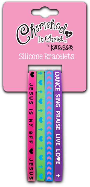 Silicone Bracelet Set - Jesus Is My BFF