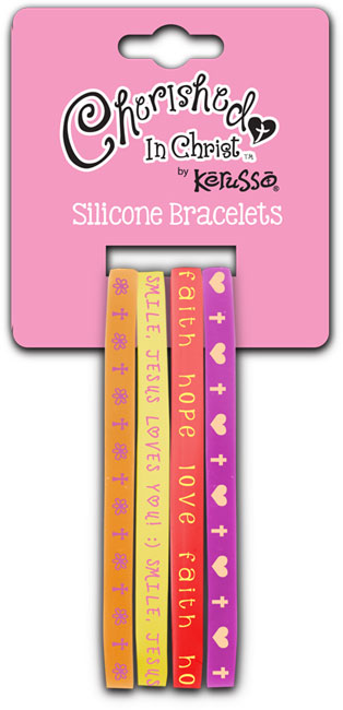 Silicone Bracelet Set - Smile Jesus Loves You
