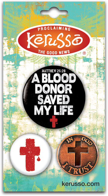 Carded Button Set - Blood Donor