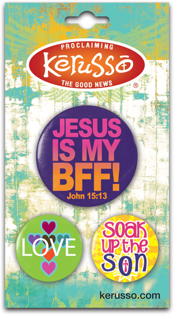 Carded Button Set - Jesus Is My BFF