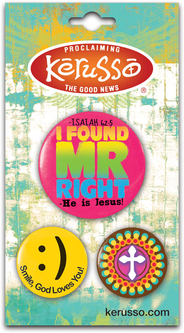 Carded Button Set - Mr. Right