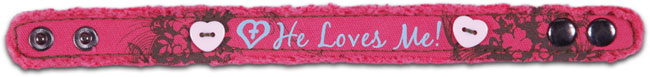 Canvas Bracelet - He Loves Me