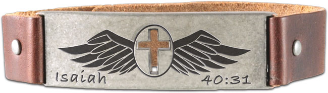 Faith Gear Bracelet - Winged Cross
