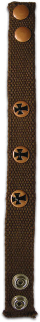 Canvas Bracelet - Copper Cross
