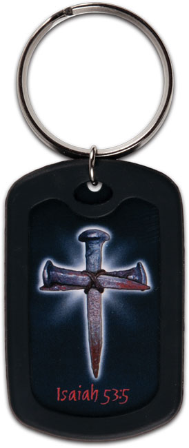 3 Pack Key Ring - Three Nails Cross