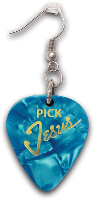 Guitar Pick Earrings - Turquoise